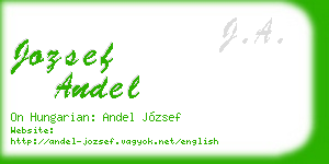 jozsef andel business card